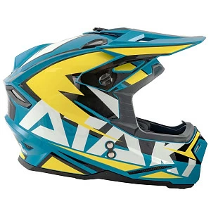 Шлем (кроссовый) Ataki JK801 Rampage (син/желт глянц, XL)