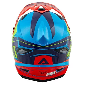 Шлем кроссовый ATAKI JK801 Splash (красн/син/кисл зел глянц, S)
