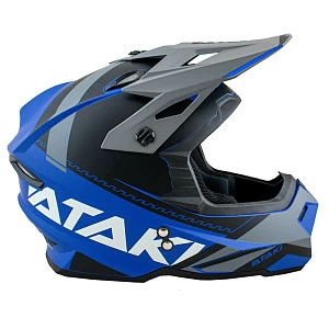 Шлем кроссовый ATAKI JK801 Valor (син/сер мат, S)