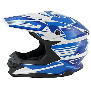 Шлем кроссовый ATAKI JK801A Legacy (син/бел глянц, S)